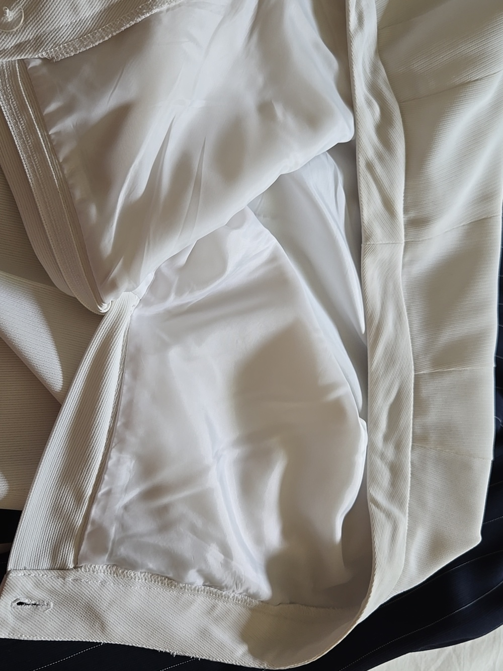 Jones New York Navy Pinstripe Double-Breasted Jacket and Pant - Picture 7 of 9